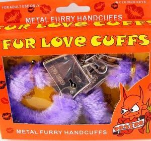 furry cuffs purple box